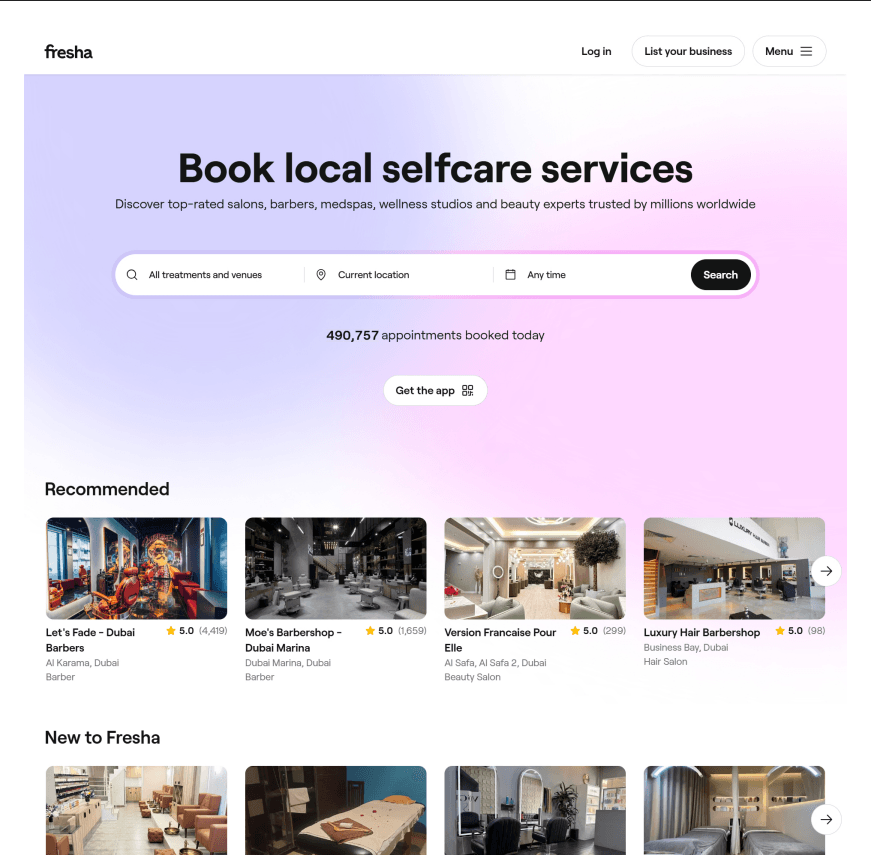 Salon & Barber Booking Platform Design Study